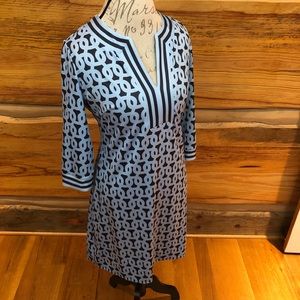 Gretchen Scott Jersey dress slate blue baby blue